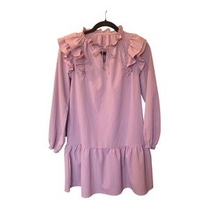 Brand Unknow Pink Long Sleeve Ruffle‎ Dress Girls Tie Front Accent Size 14 Youth